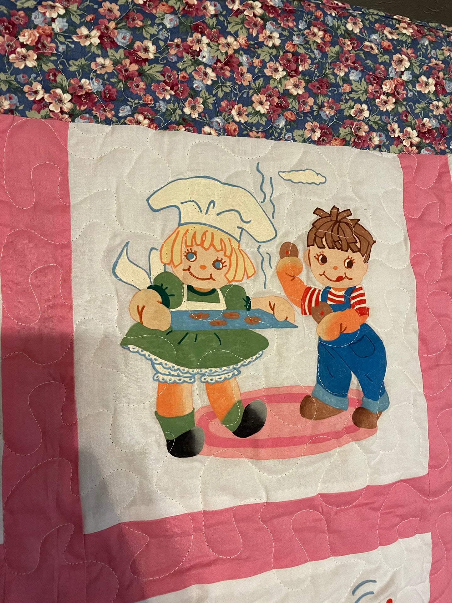 Kids Painted Blocks Twin Quilt