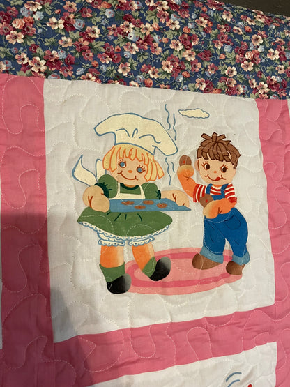 Kids Painted Blocks Twin Quilt