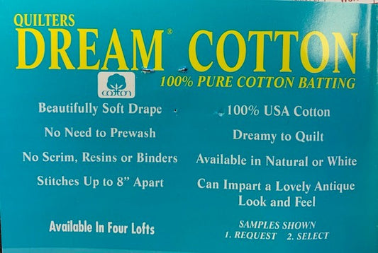 Quilters Dream Cotton Batting - Natural